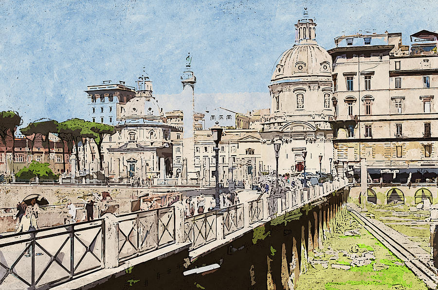 The Imperial Fora, Rome - 14 Painting by AM FineArtPrints