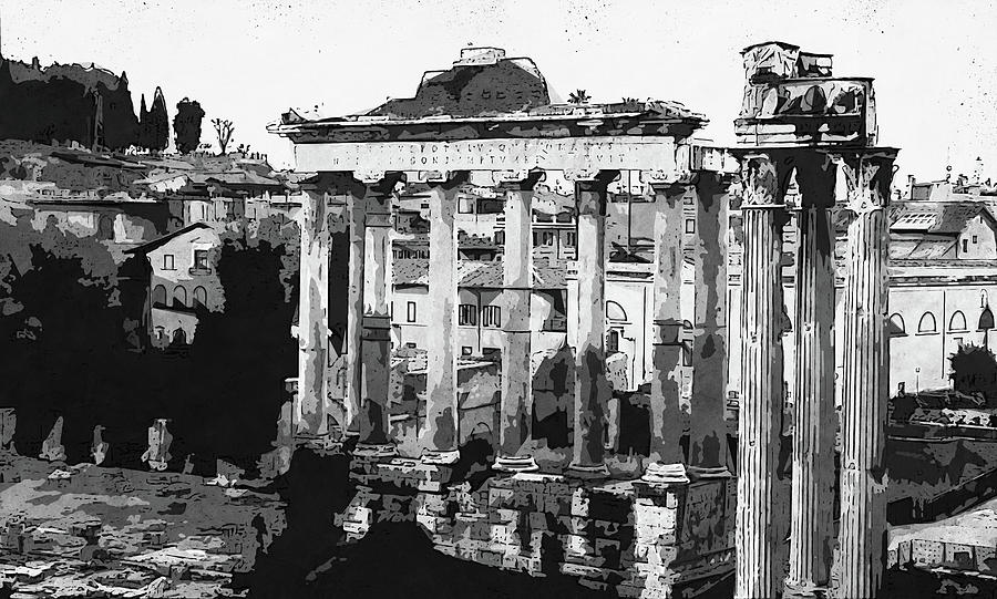 The Imperial Fora, Rome - 15 Painting by AM FineArtPrints