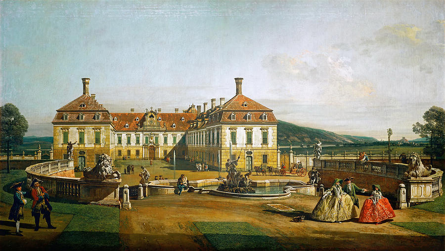 The imperial pleasure palace Painting by Bernardo Bellotto