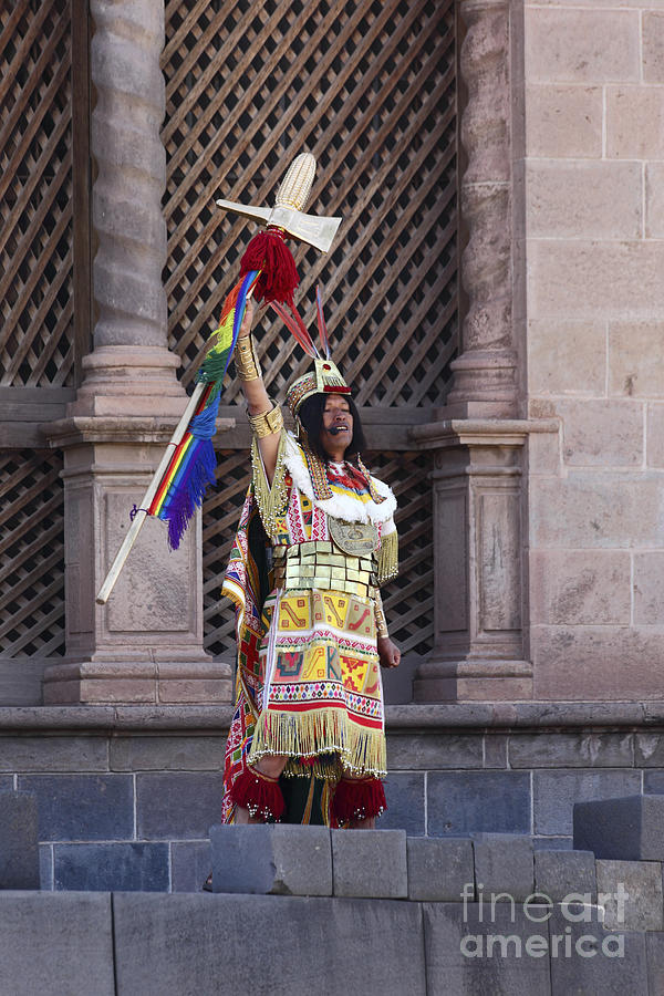 Portrait Photograph - The Inca Celebrates Inti Raymi by James Brunker