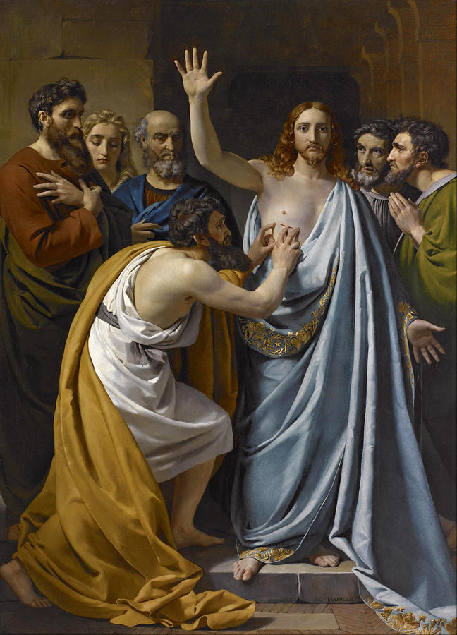 Famous Paintings Painting - The Incredulity of Saint Thomas by Francois-Joseph Navez
