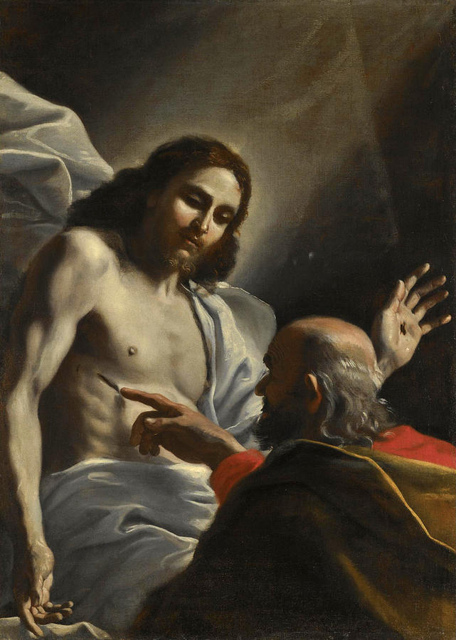 The Incredulity of Saint Thomas Painting by Mattia Preti