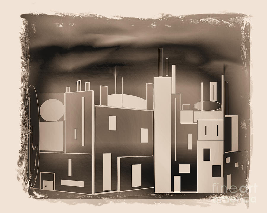 The Industrial City Digital Art by John Krakora