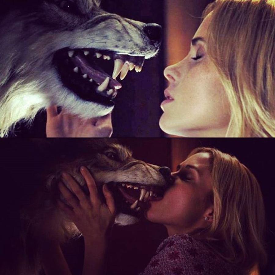 Movie Photograph - The Infamous Wolf Kiss From the Cabin by XPUNKWOLFMANX Jeff Padget