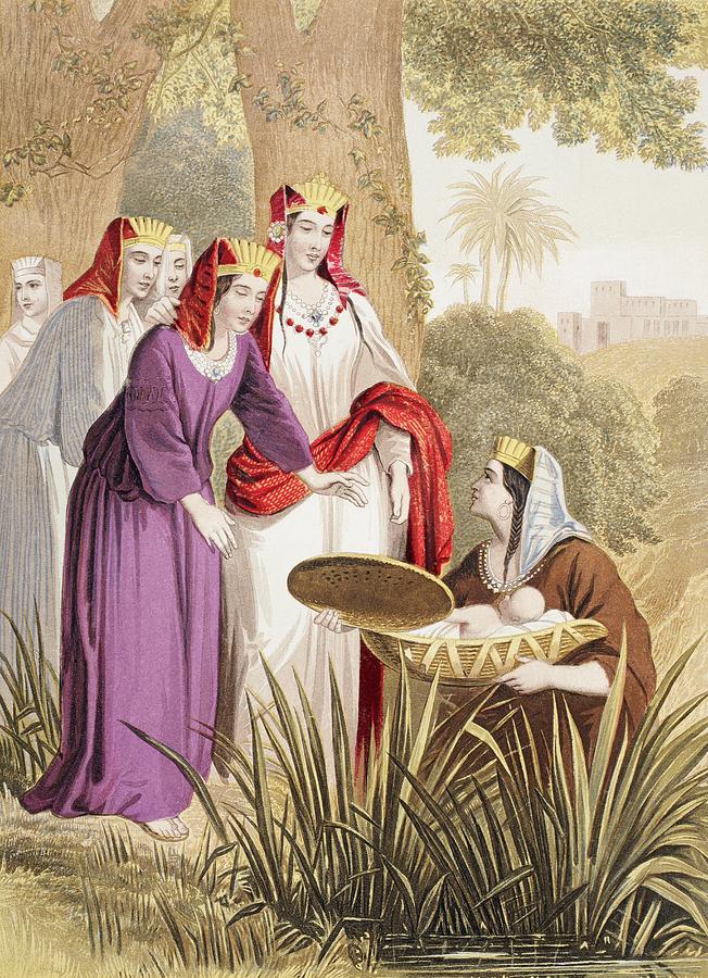 The Infant Moses Is Found In The Drawing by Vintage Design Pics - Fine ...