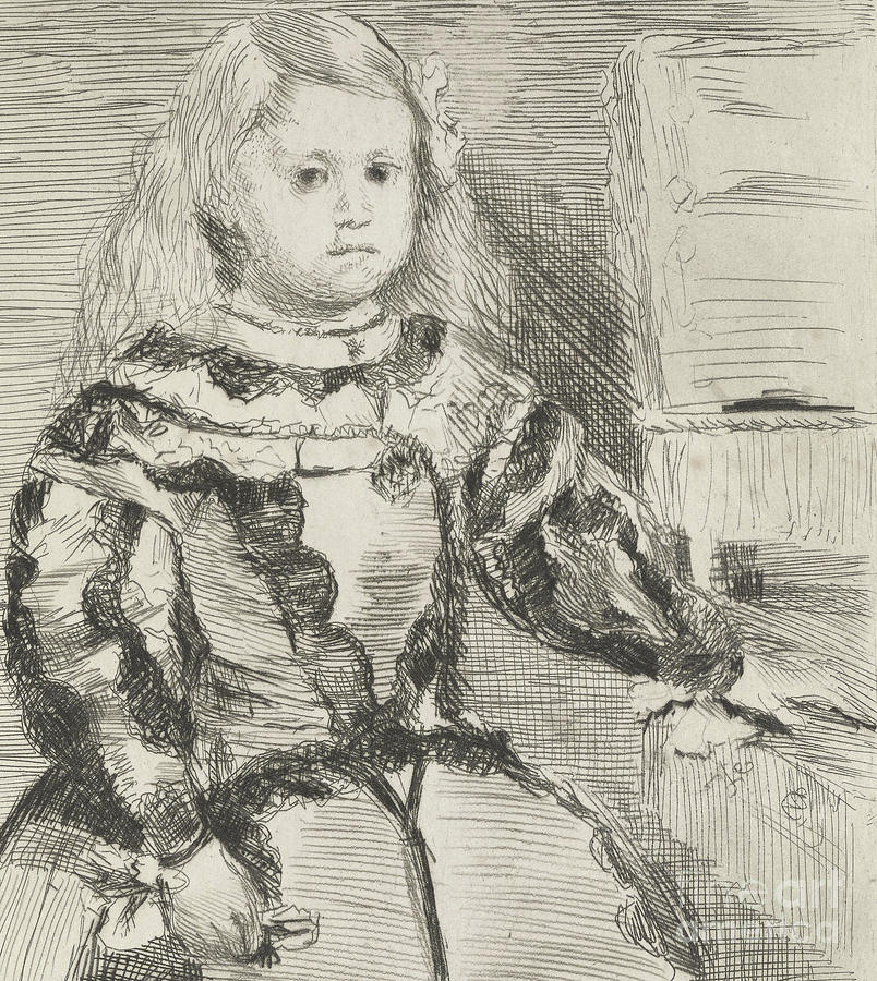 The Infanta Margarita Drawing by Edgar Degas