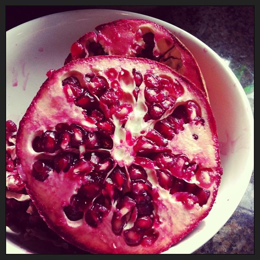 Summer Photograph - The Heart of a Pomegranate  by Keely Prendergast