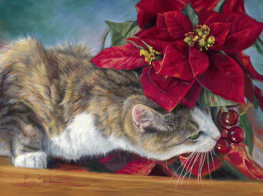 Cat Painting - The Inspector by Lucie Bilodeau