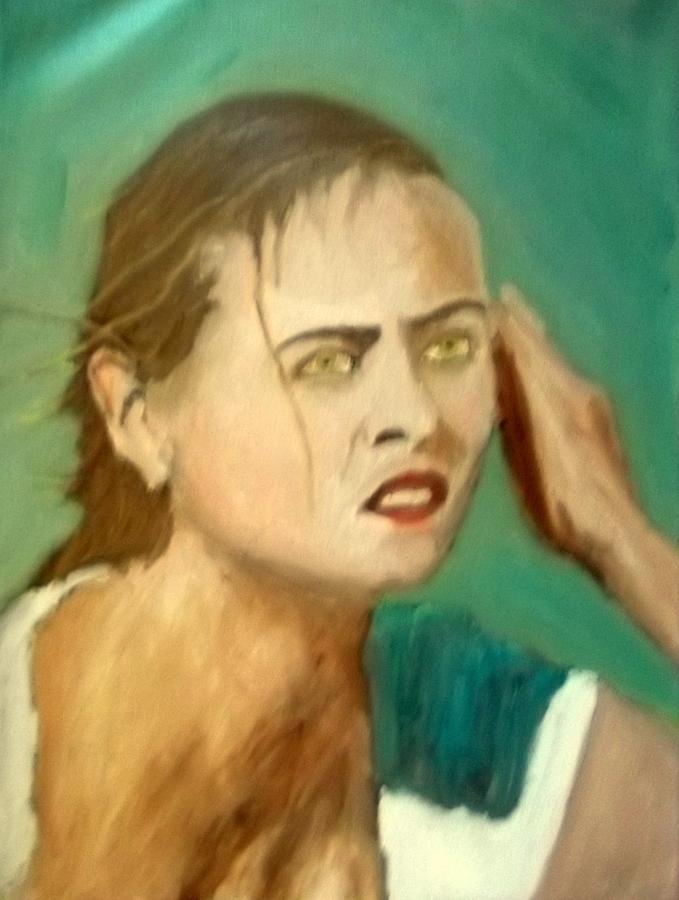 The Intense Girl Painting by Peter Gartner