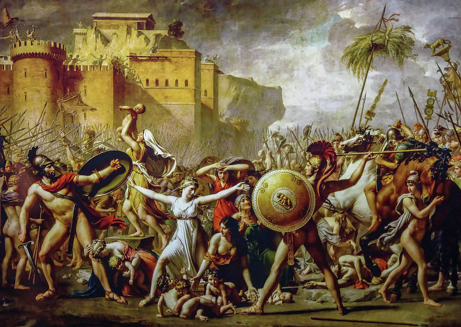 Castle Painting - The Intervention of the Sabine Women by Jacques-Louis David