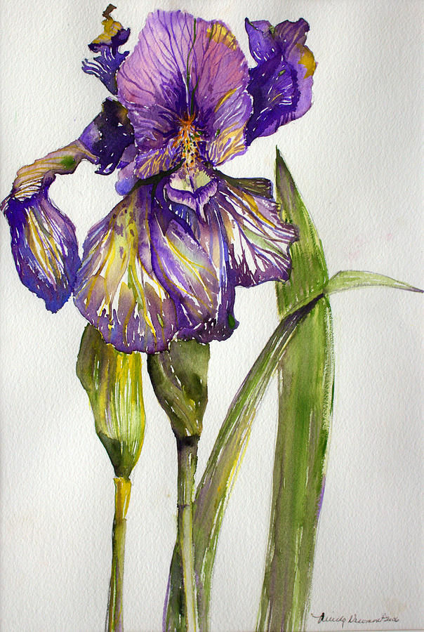 Iris Painting - The Iris by Mindy Newman