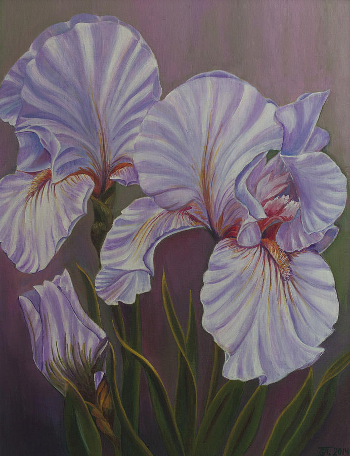 How To Paint Iris Flowers In Acrylic - Visual Motley