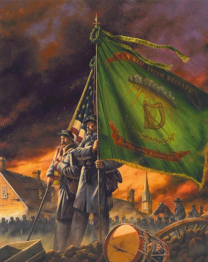 Civil War Painting - The Irish Brigade by Dan  Nance