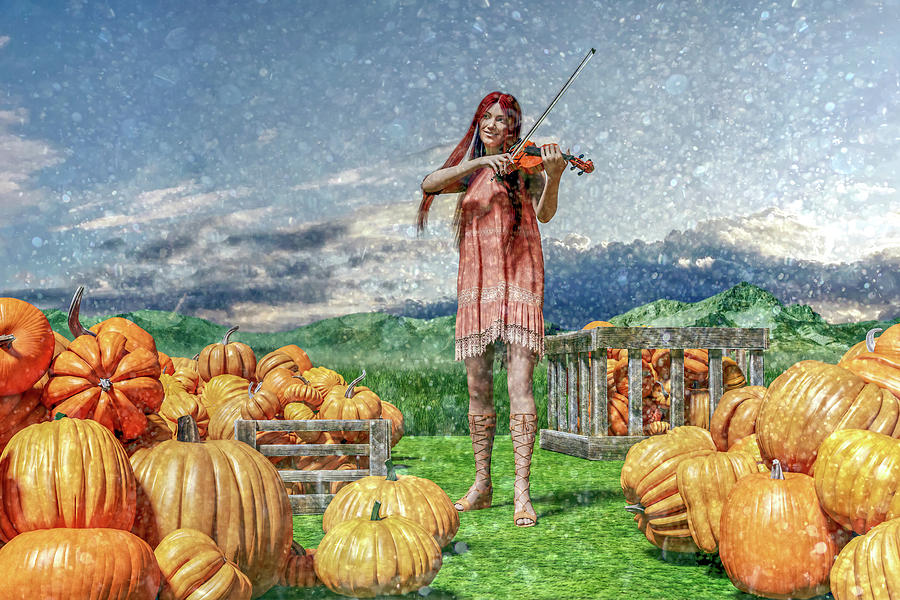 Pumpkin Digital Art - The Irish Pumpkin Harvest by Betsy Knapp