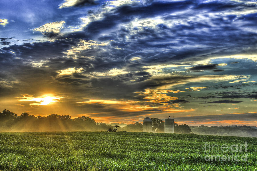 The Iron Horse New Corn Sunrise Photograph by Reid Callaway