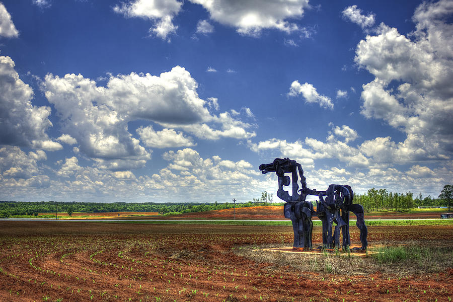 The Iron Horse Planted Corn Farming Agricultural Landscape Art Photograph by Reid Callaway