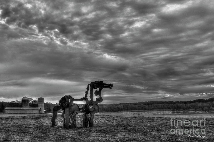 The Iron Horse Sunrise 7 B W The Iron Horse Collection Art Photograph by Reid Callaway