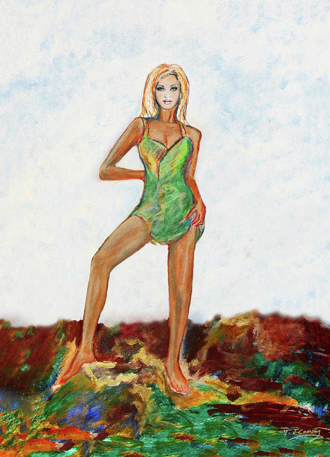 The island girl Painting by Tom Conway