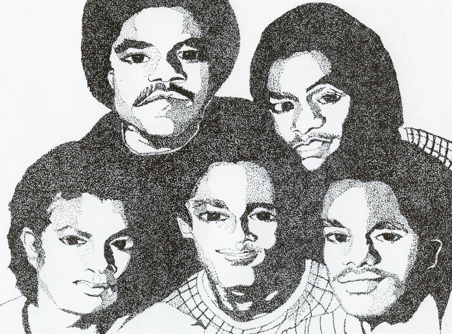 The Jacksons Tribute Drawing by Michelle Gilmore