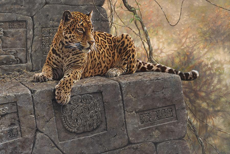 The Jaguar King Painting by Alan M Hunt