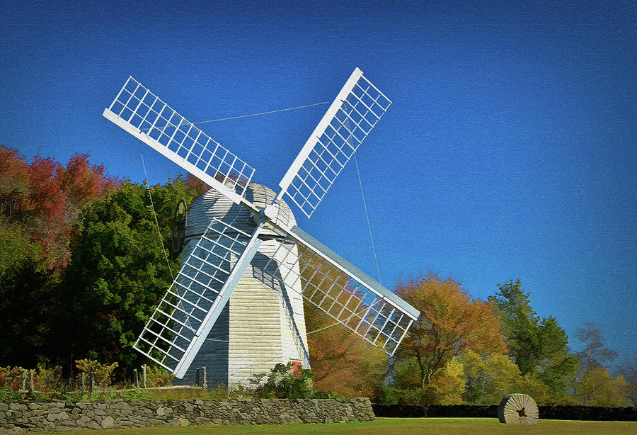 The Jamestown Windmill Photograph by Nancy De Flon