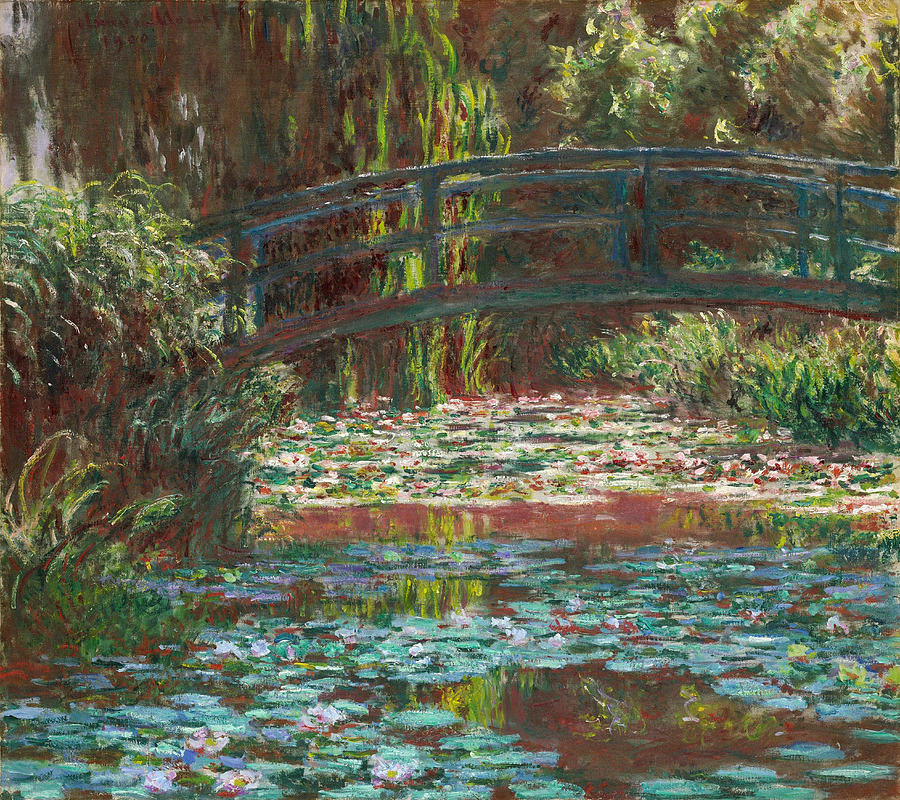 the japanese bridge the bridge over the water painting by claude monet the japanese bridge the bridge over the water by claude monet