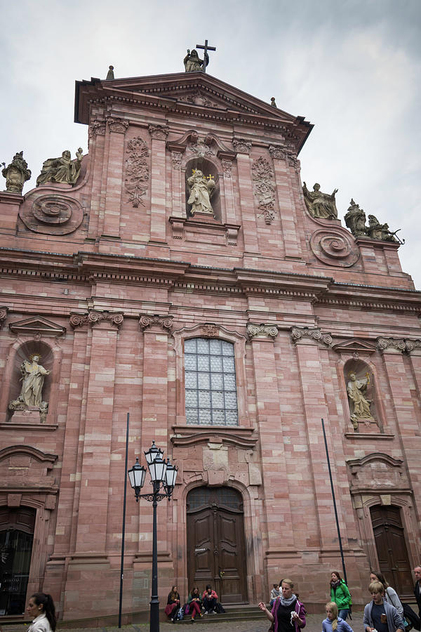 Architecture Photograph - The Jesuit Church in Heidelberg Germany by Teresa Mucha