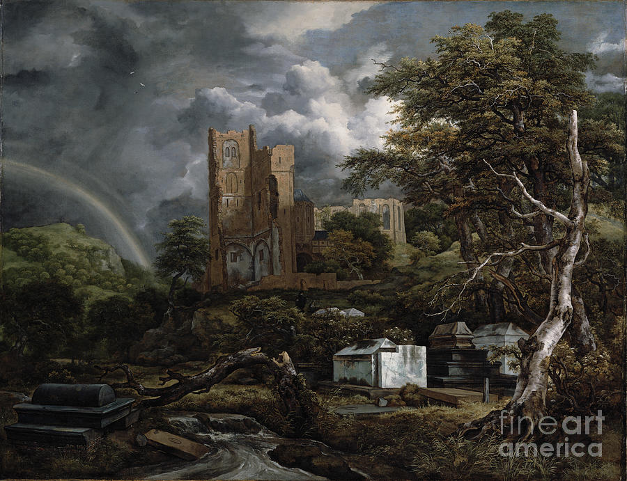 The Jewish Cemetery Painting by Jacob Isaaksz Ruisdael