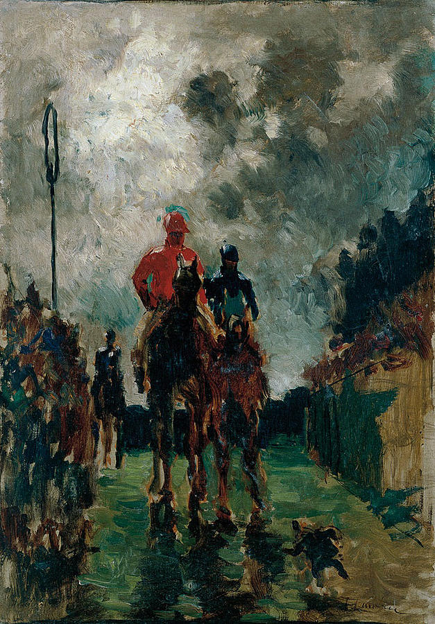 Henri De Toulouse Lautrec Painting - The Jockeys by Henri de Toulouse-Lautrec
