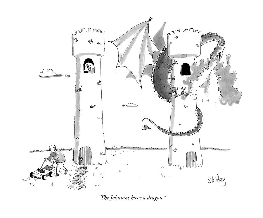 The Johnsons have a dragon Drawing by Avi Steinberg