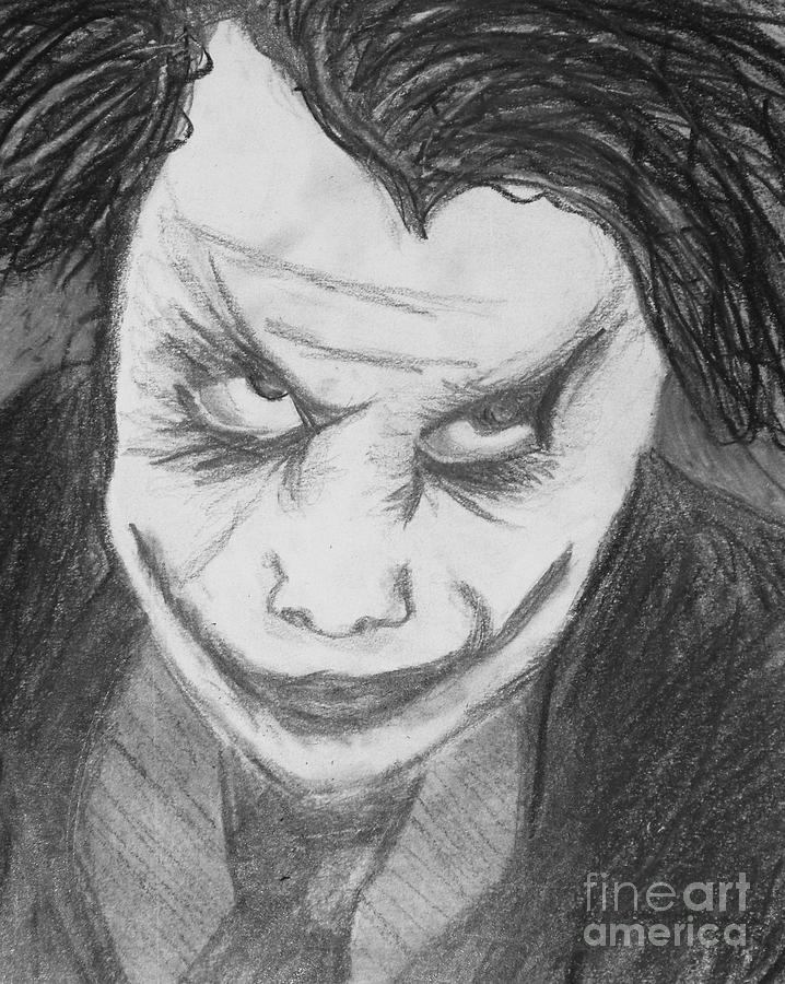 Batman Movie Drawing - The Joker by Alex Clark