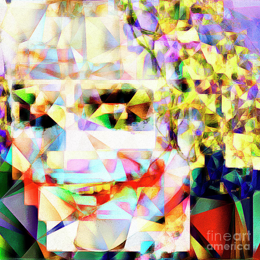 Batman Movie Photograph - The Joker in Abstract Cubism 20170403 square by Wingsdomain Art and Photography