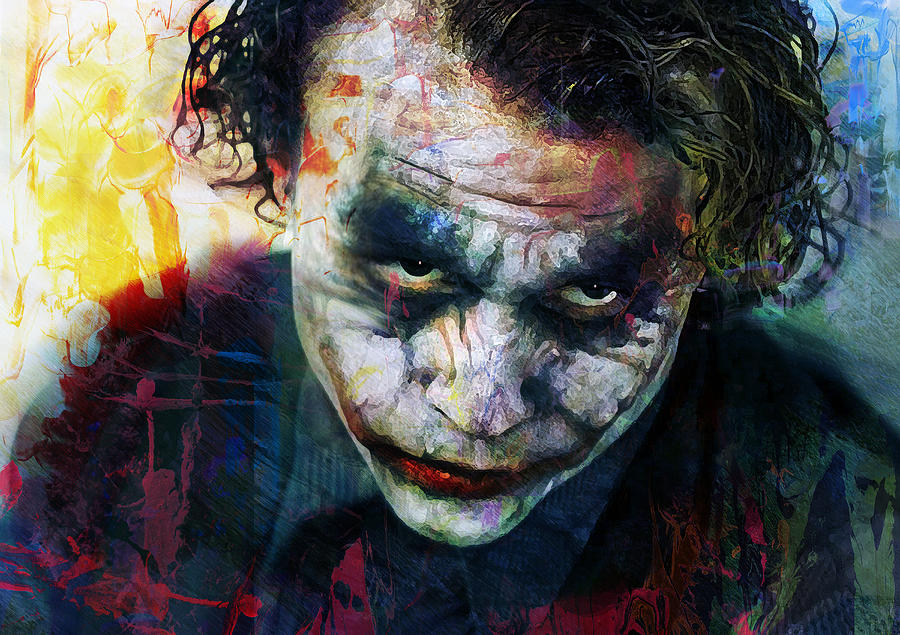 The Dark Knight Mixed Media - The Joker by Mal Bray