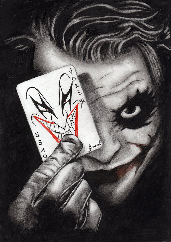 The Joker Drawing by Sarah Diamond