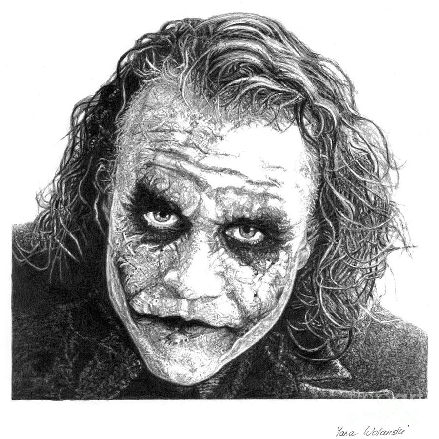 The Joker Drawing by Yana Wolanski - Pixels