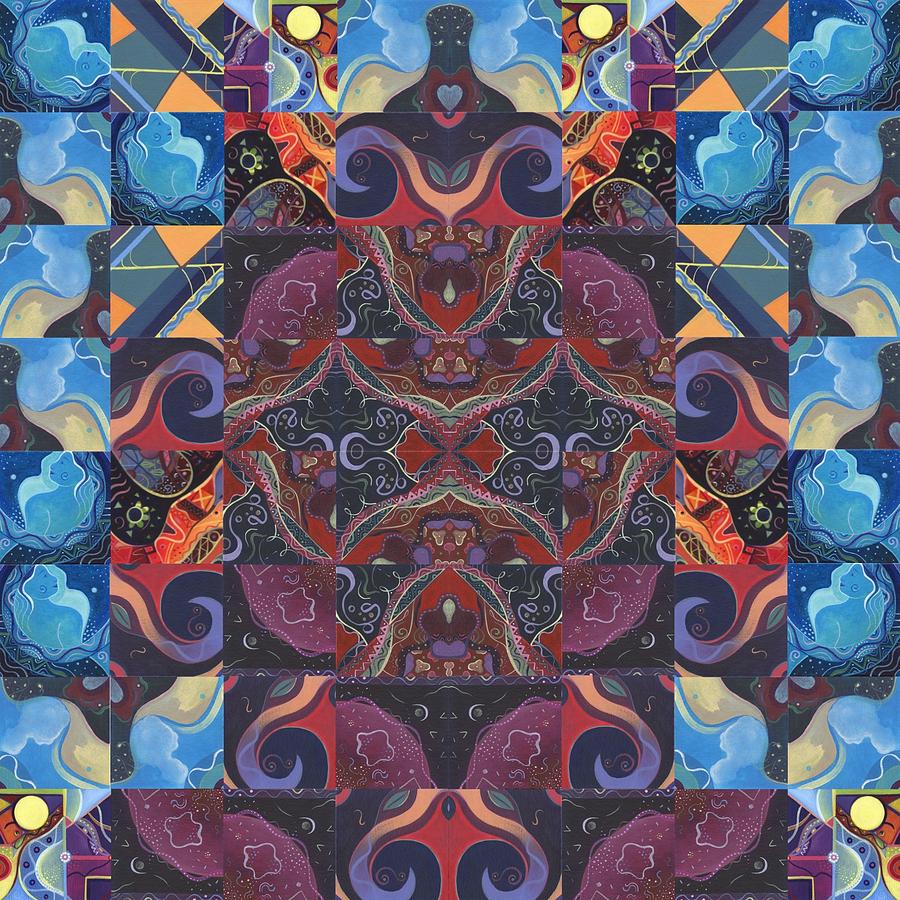 The Joy of Design Mandala Series Puzzle 6 Arrangement 2 Painting by Helena Tiainen