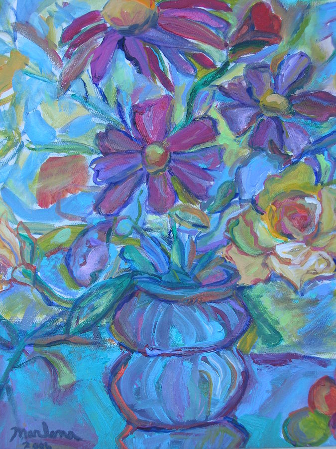 The Joy of Flowers Painting by Marlene Robbins