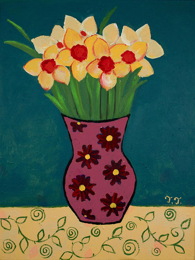 The Joy of Spring Painting by Teodora Totorean