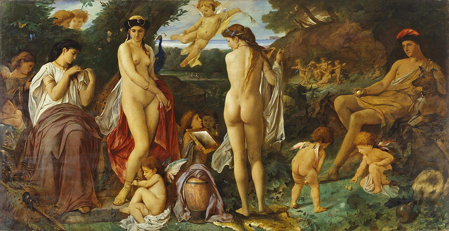 The Judgement of Paris Painting by Anselm Feuerbach