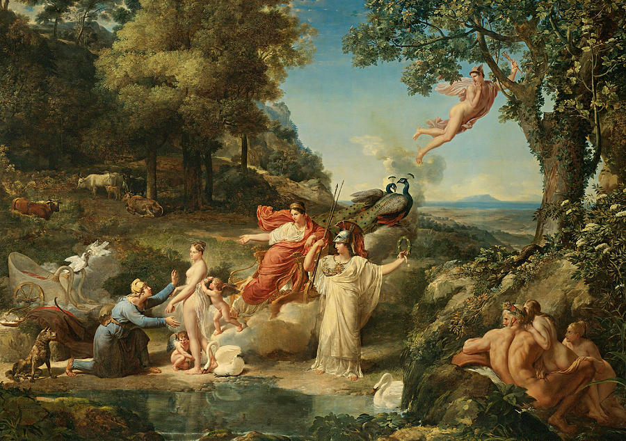 The Judgement of Paris Painting by Guillaume Guillon-Lethiere