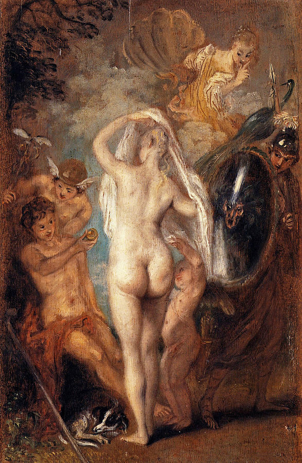 The Judgment of Paris Painting by Antoine Watteau