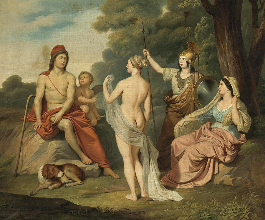 The Judgment of Paris Painting by Follower of Jacques-Louis David