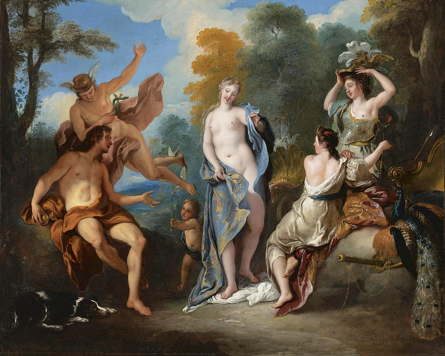 The Judgment of Paris Painting by Jean-Francois Detroy