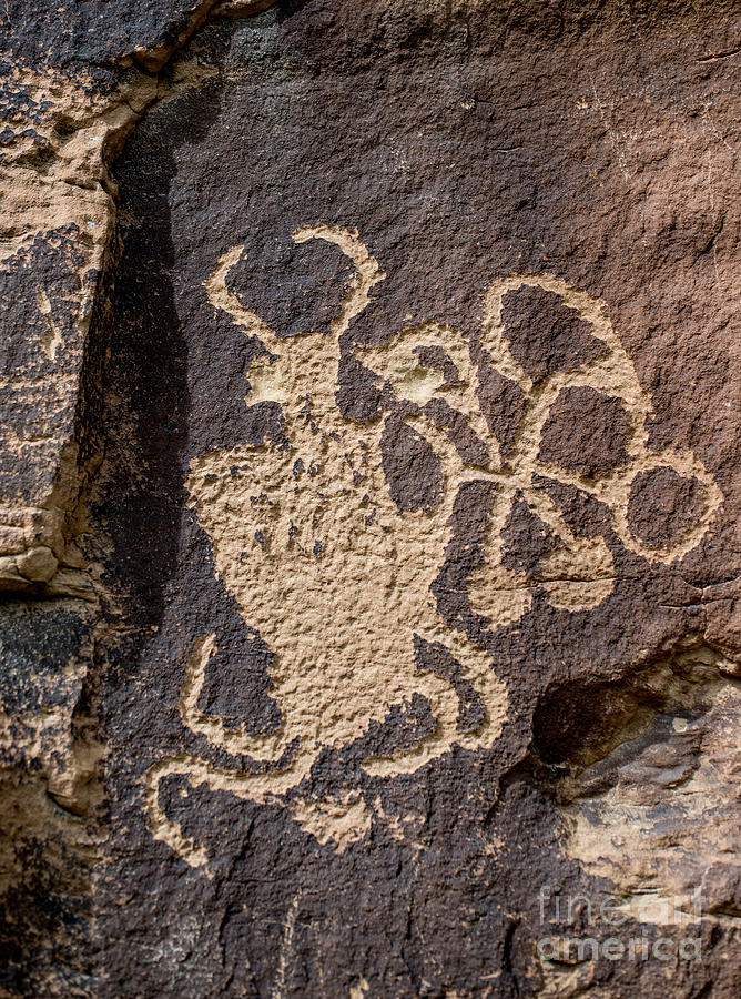 Prehistoric Photograph - The Juggler Petroglyph - Nine Mile Canyon - Utah by Gary Whitton