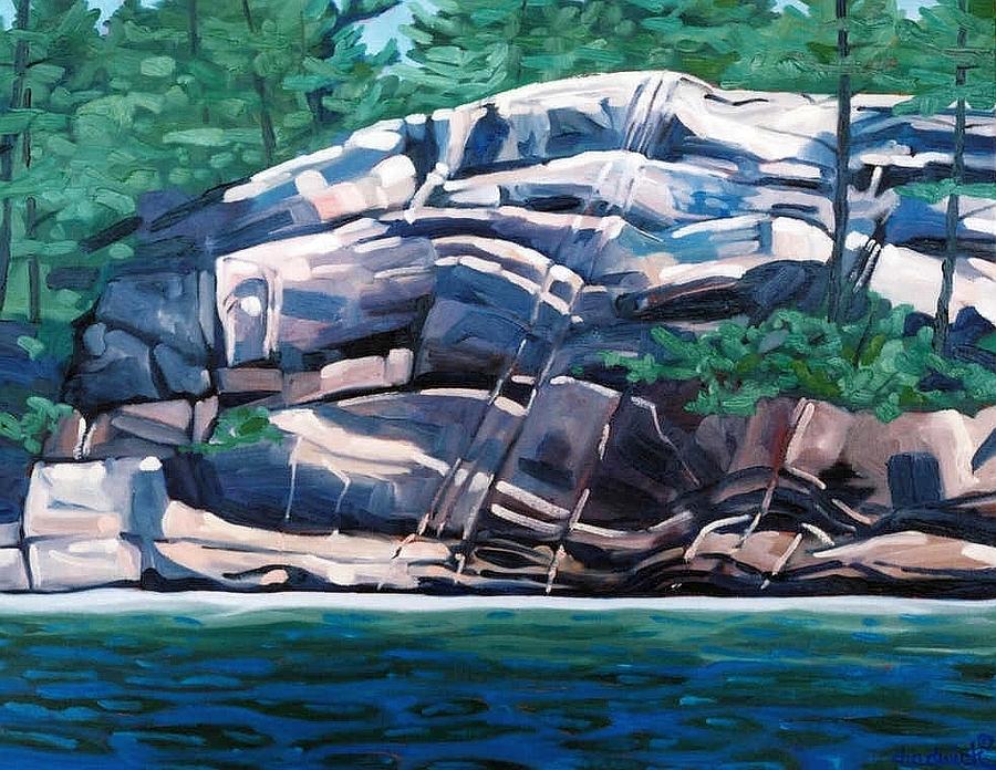 The Jumping Rock - Midday Painting by Phil Chadwick