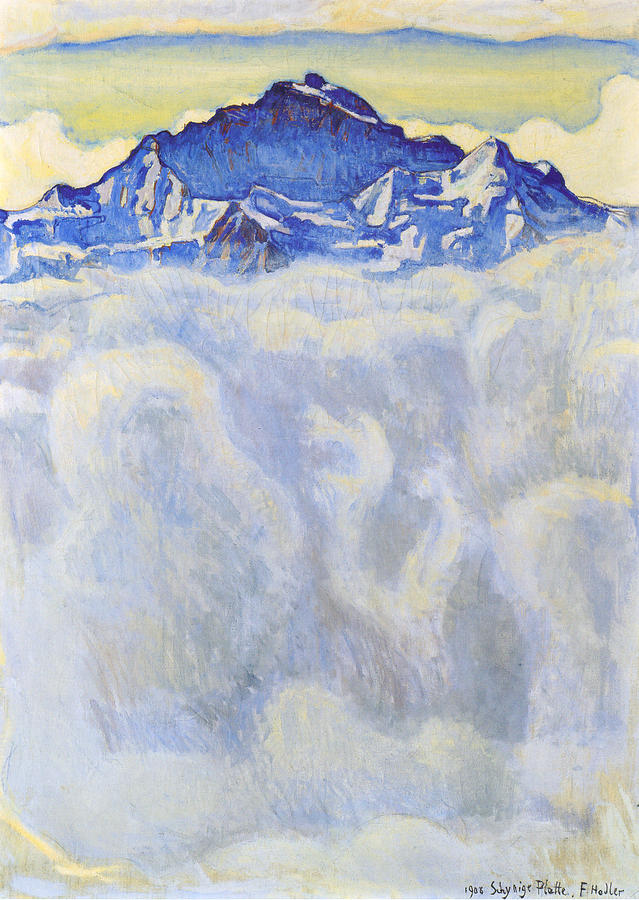 Ferdinand Hodler Painting - The Jung Frau Above a Sea of Mist by Ferdinand Hodler