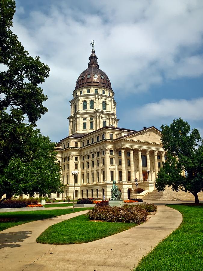 City Photograph - The Kansas State Capitol - Topeka by Mountain Dreams