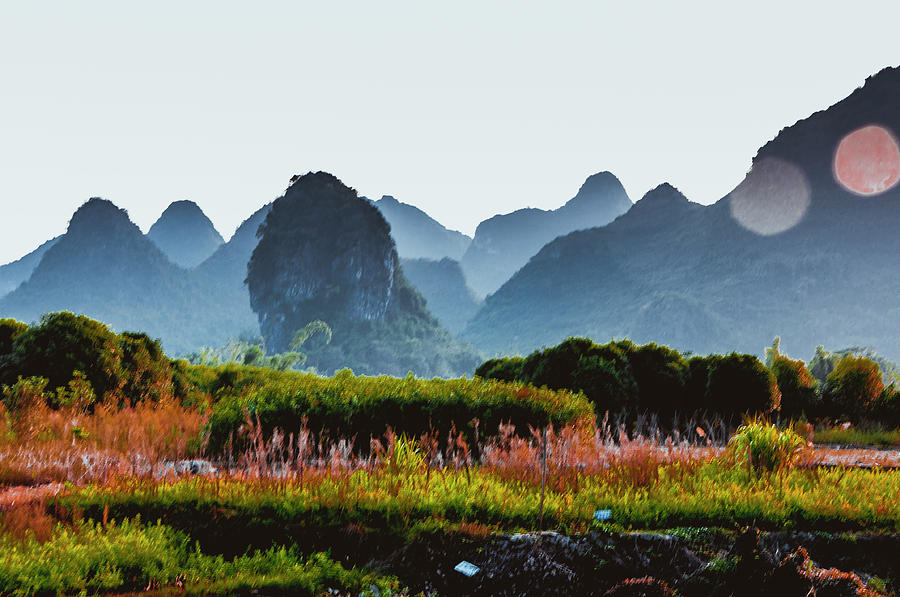 The karst mountains scenery Photograph by Carl Ning