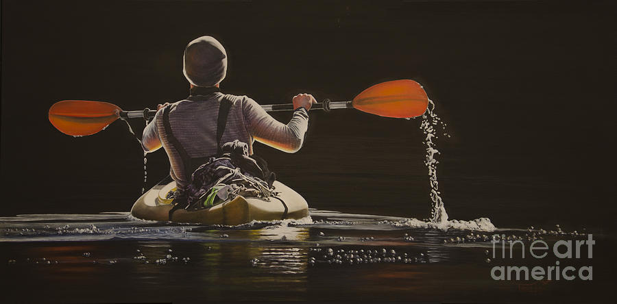 The Kayaker Painting by Laurie Tietjen