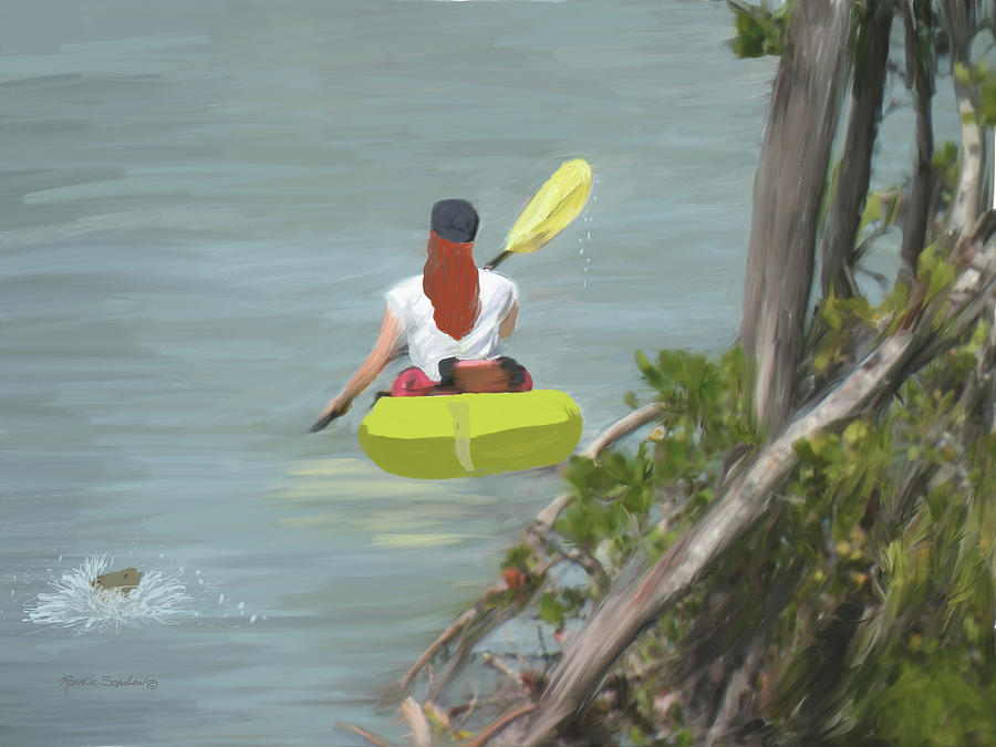 The Kayaker Painting by Rosalie Scanlon